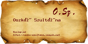 Oszkó Szultána névjegykártya